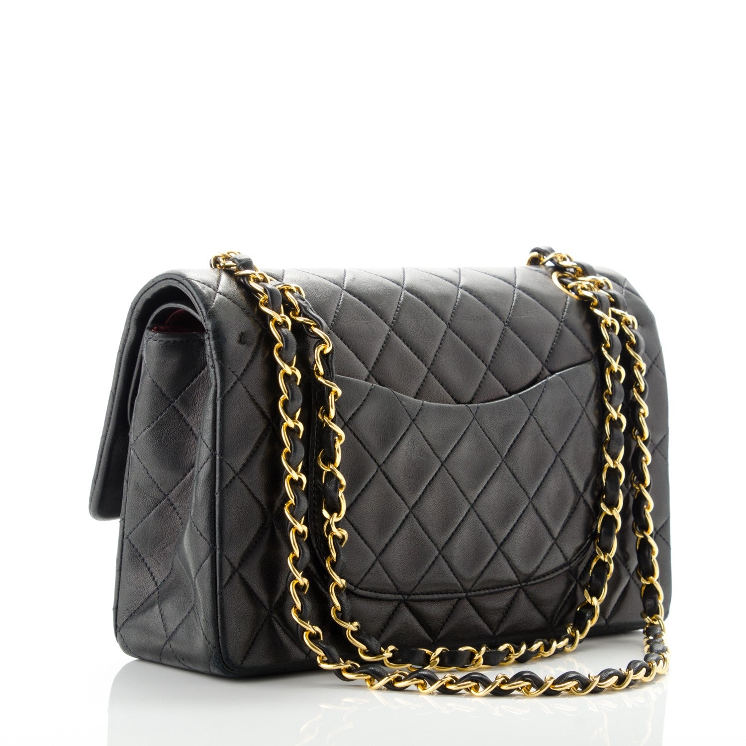 Chanel Lambskin Quilted Medium Double Flap Black 3 of 9