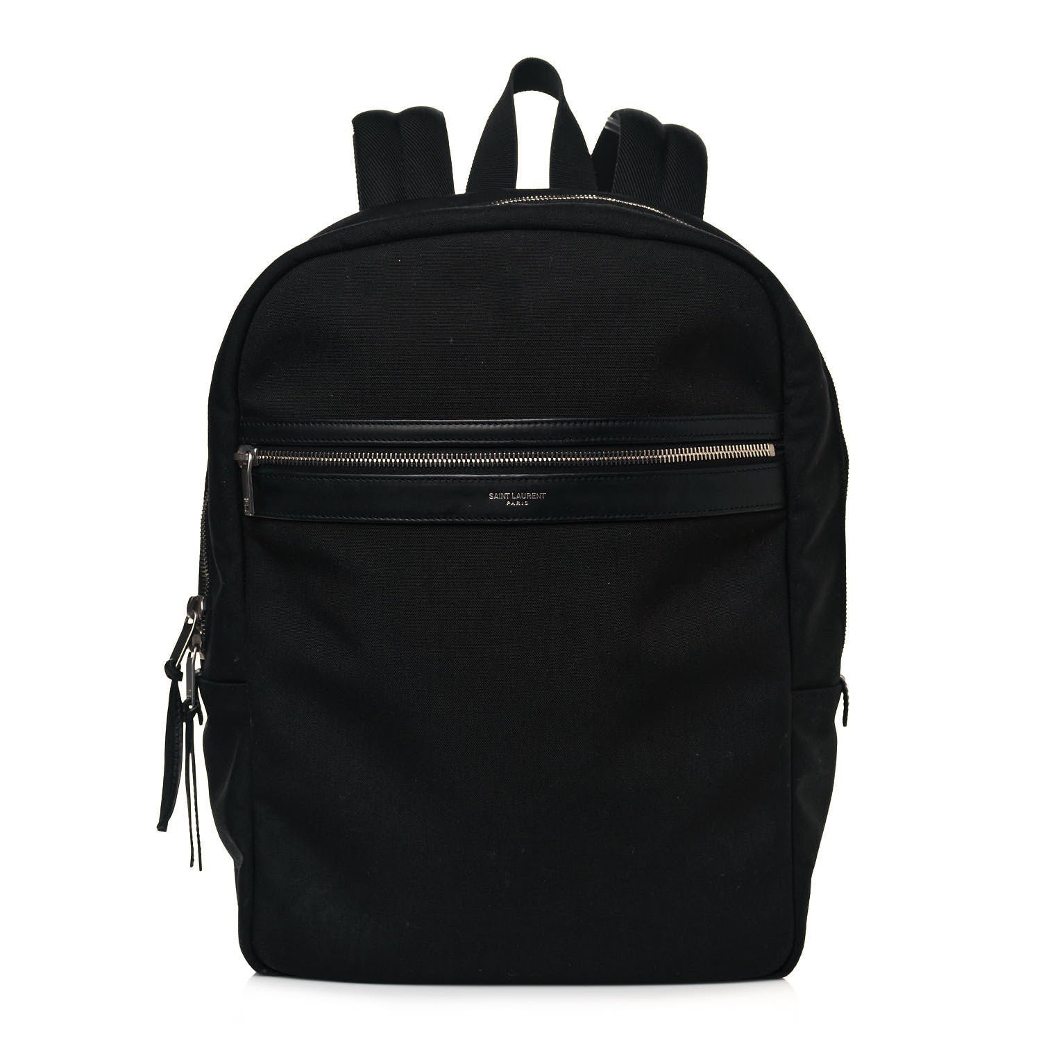 Saint Laurent Canvas City Laptop Backpack Black 1 of 10