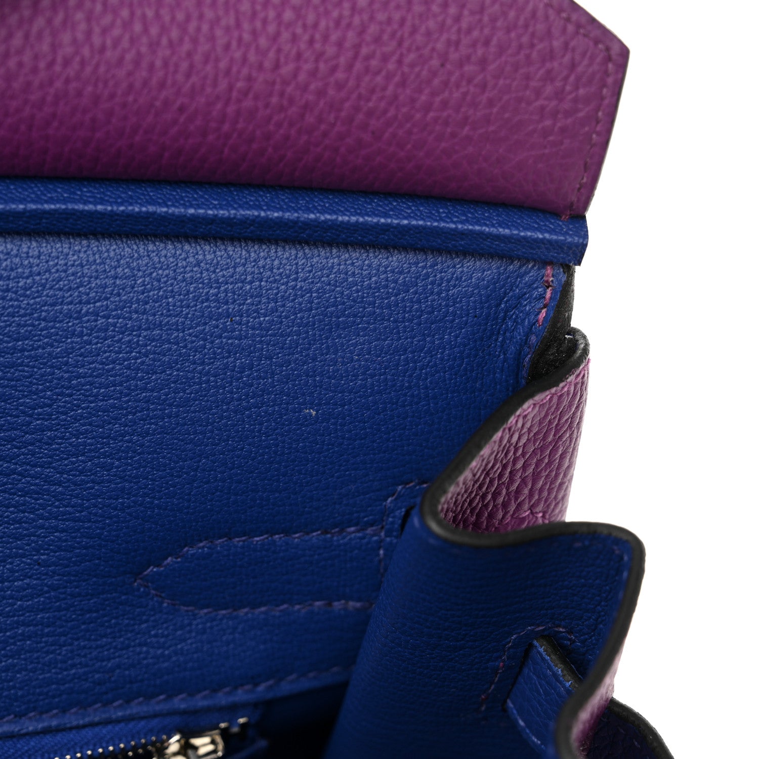 Hermes Togo Horseshoe Birkin 30 Anemone Blue Electrique 11 of 13