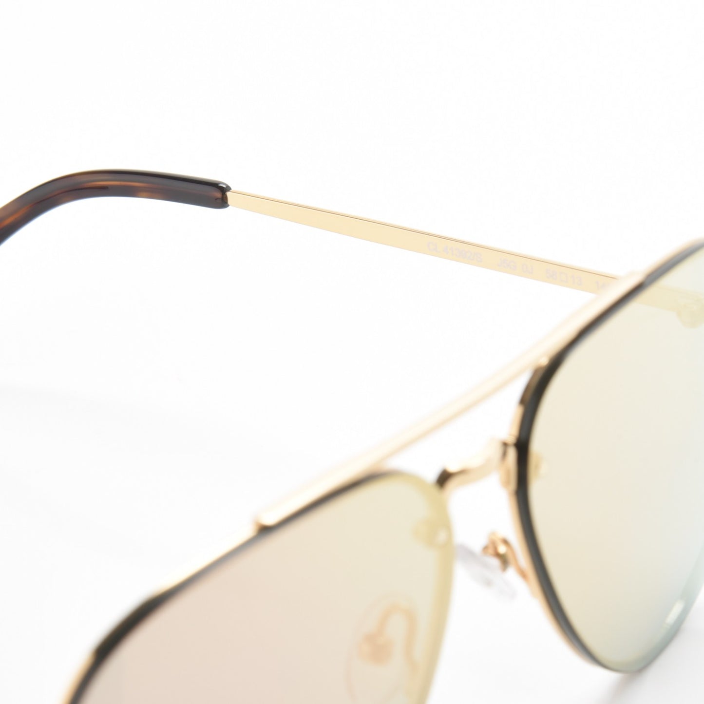 Mirror Aviator Sunglasses CL 41392/S Gold Pink