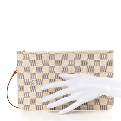 Louis Vuitton Damier Azur Neverfull MM GM Pochette 2 of 8