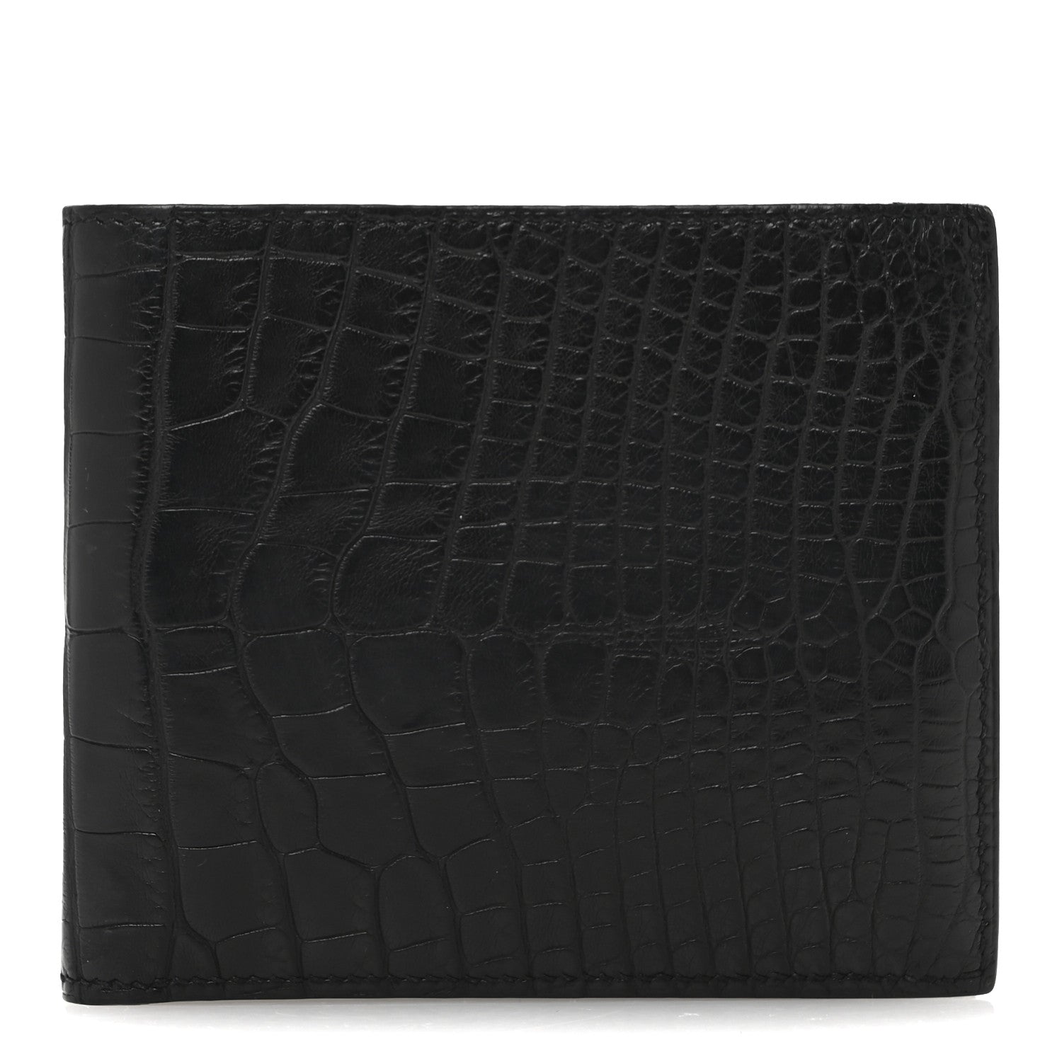 Hermes Matte Alligator MC2 Copernic Compact Wallet Black 1 of 8