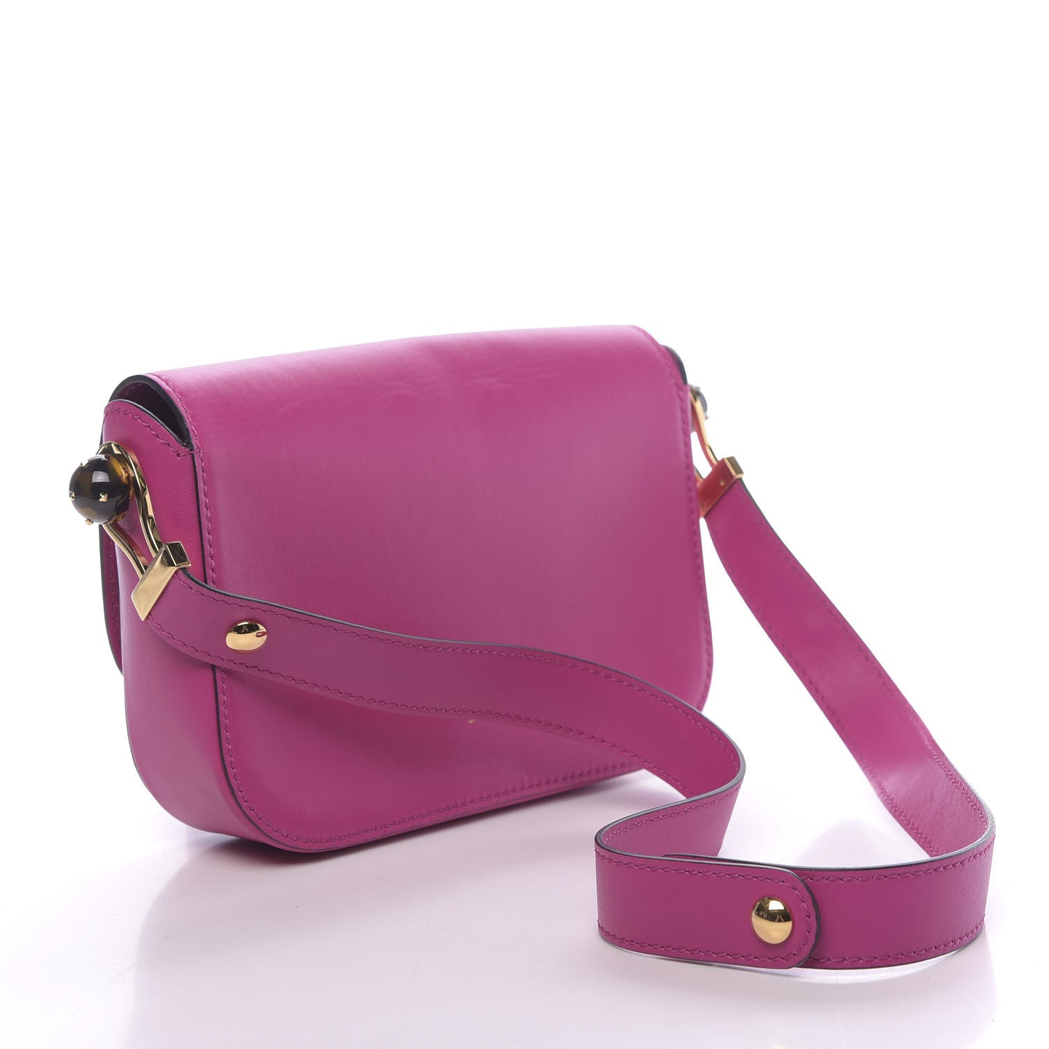 Valentino Garavani Vitello Turnlock Flap Shoulder Bag Deep Cyclamin 3 of 11