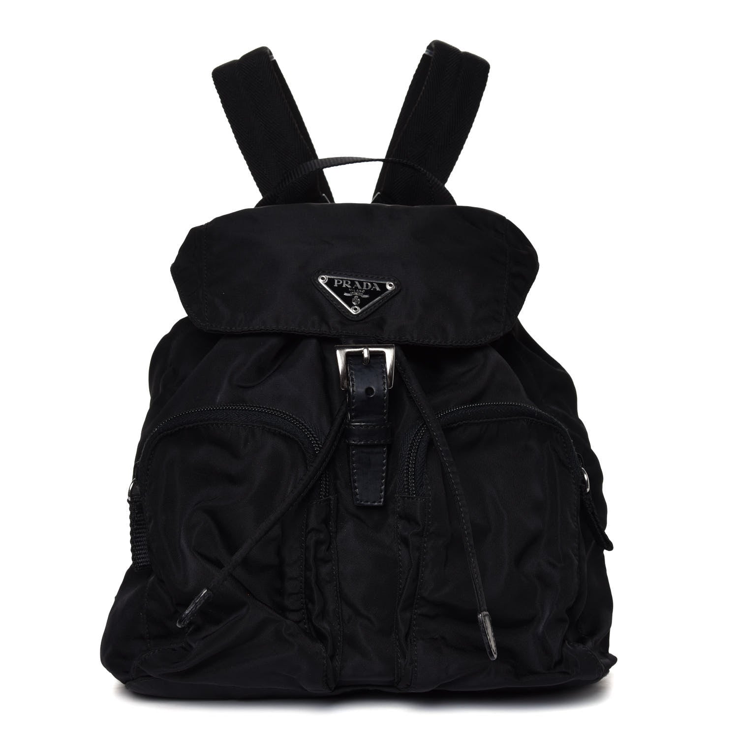 Prada Tessuto Nylon Saffiano Medium Backpack Black 1 of 4