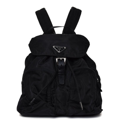 Prada Tessuto Nylon Saffiano Medium Backpack Black 1 of 4