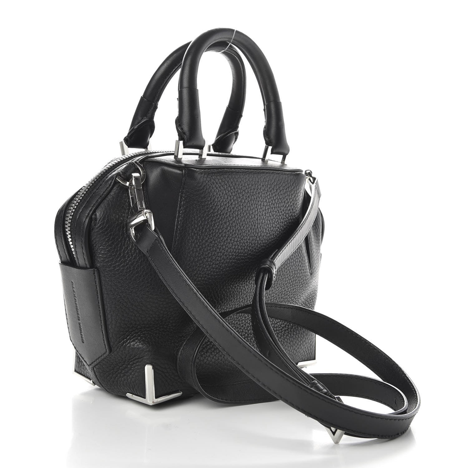 Alexander Wang Pebbled Calfskin Mini Emile Black Silver Hardware 3 of 10