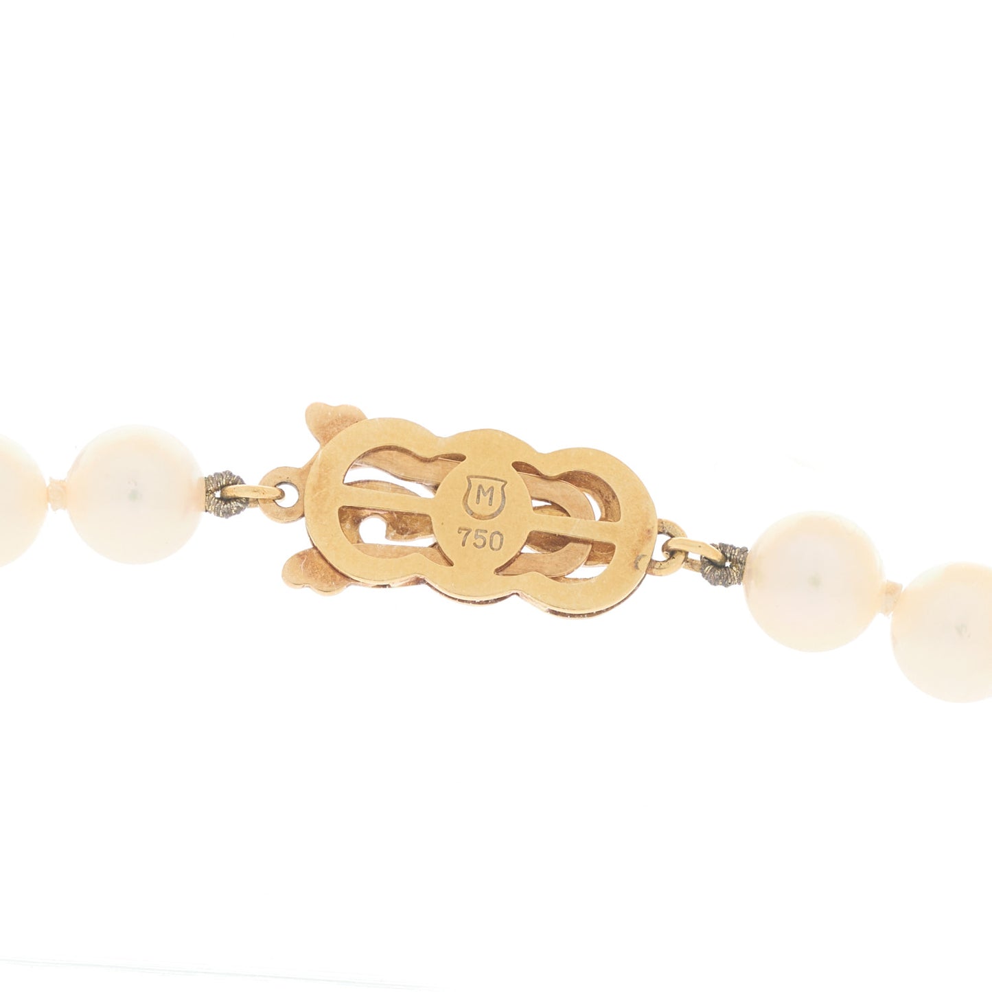 18K Yellow Gold Akoya Pearl 6.5-7mm Necklace 41"