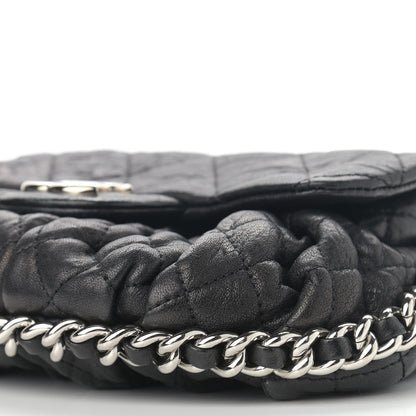 Chanel Washed Lambskin Quilted Mini Chain Around Messenger Black 10 of 11