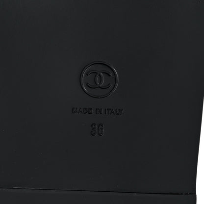 Chanel Grained Calfskin Velcro Dad Sandals 36 Black 6 of 9