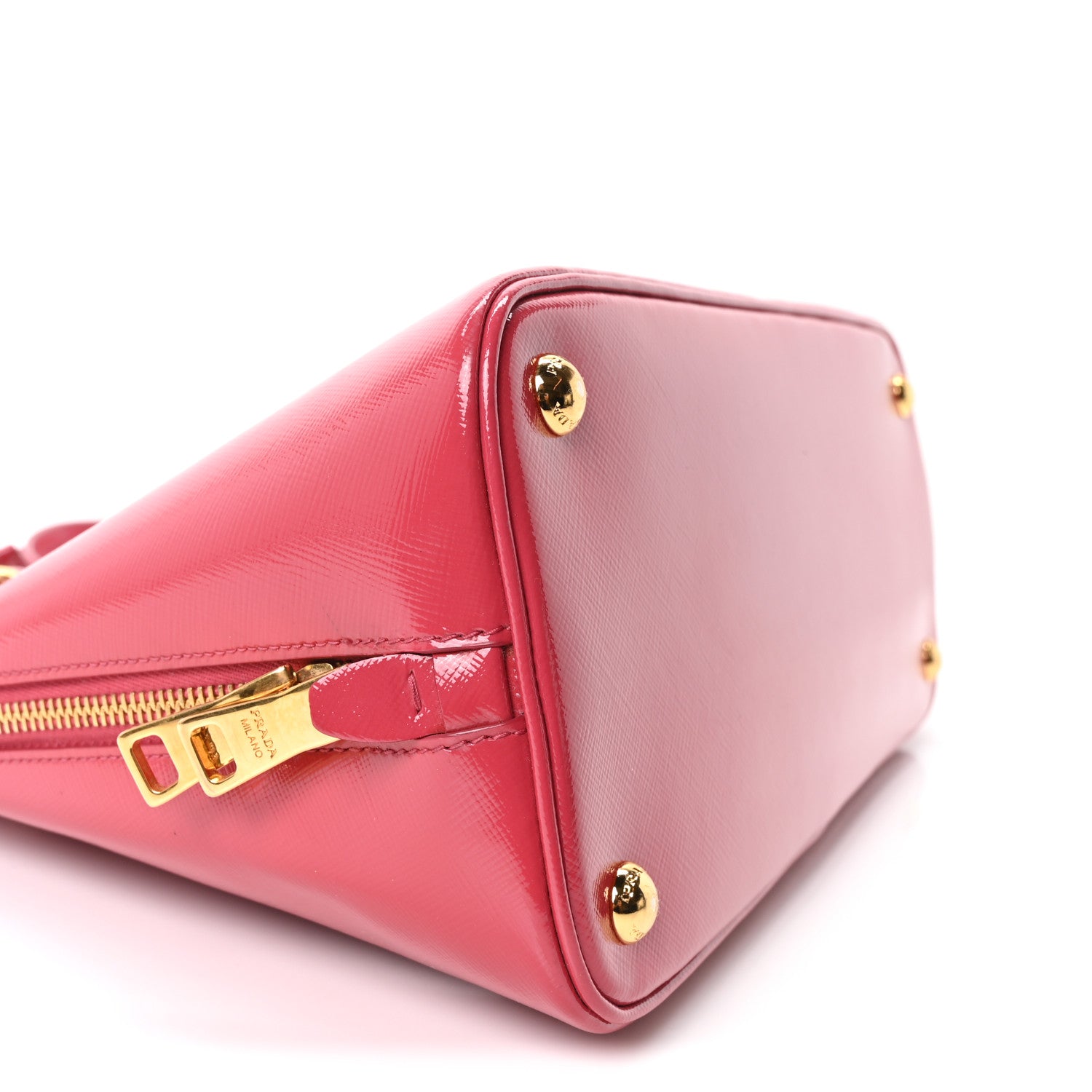 Prada Saffiano Vernice Medium Promenade Tote Peonia 9 of 10