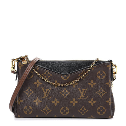 Louis Vuitton Monogram Pallas Clutch Black 1 of 11