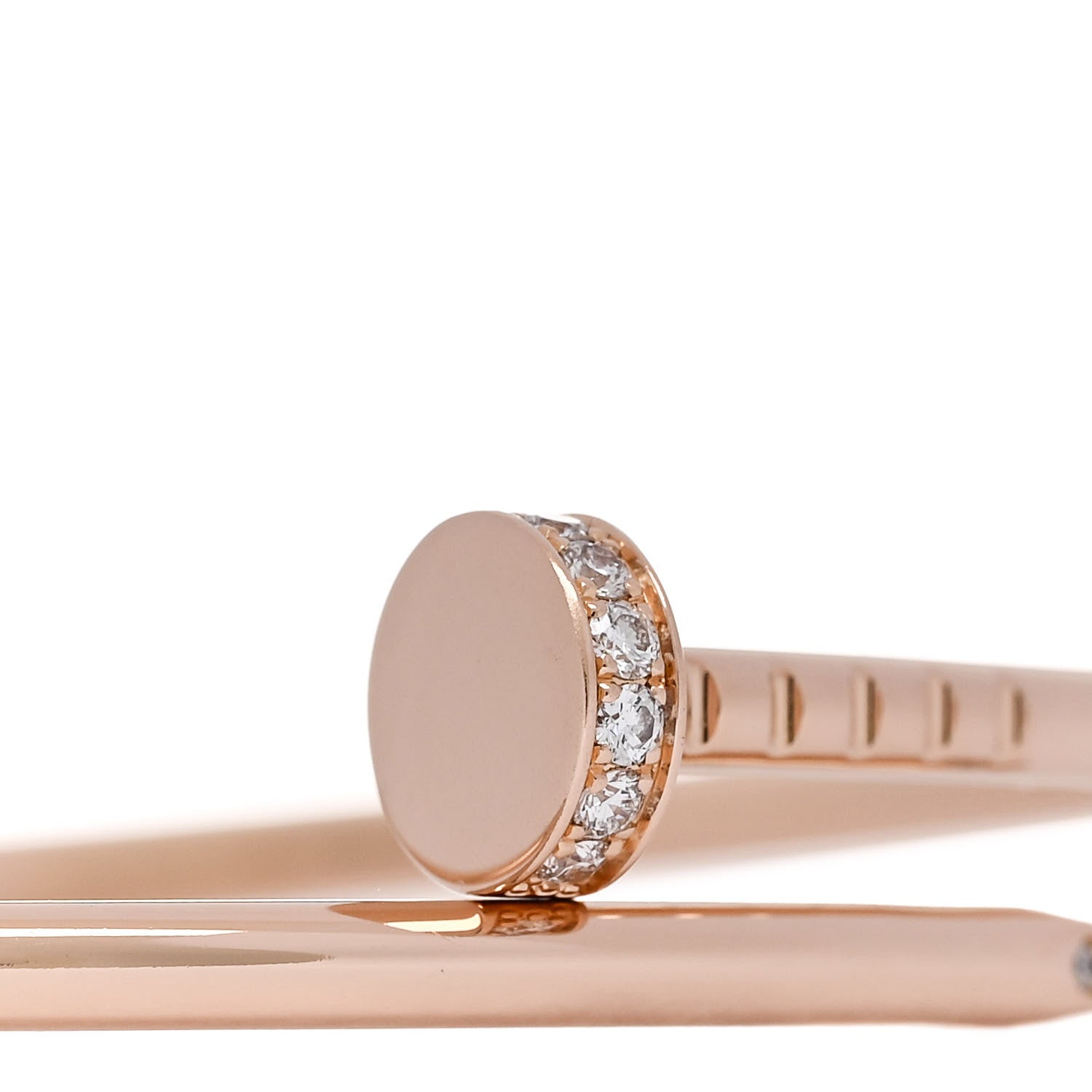 Cartier 18K Pink Gold Diamond Small Juste Un Clou Bracelet 14 3 of 5