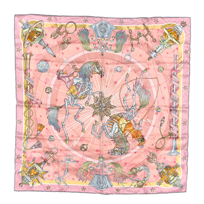 Hermes Silk Chorus Stellarum Scarf 70 Rose Poudre Gris 1 of 4