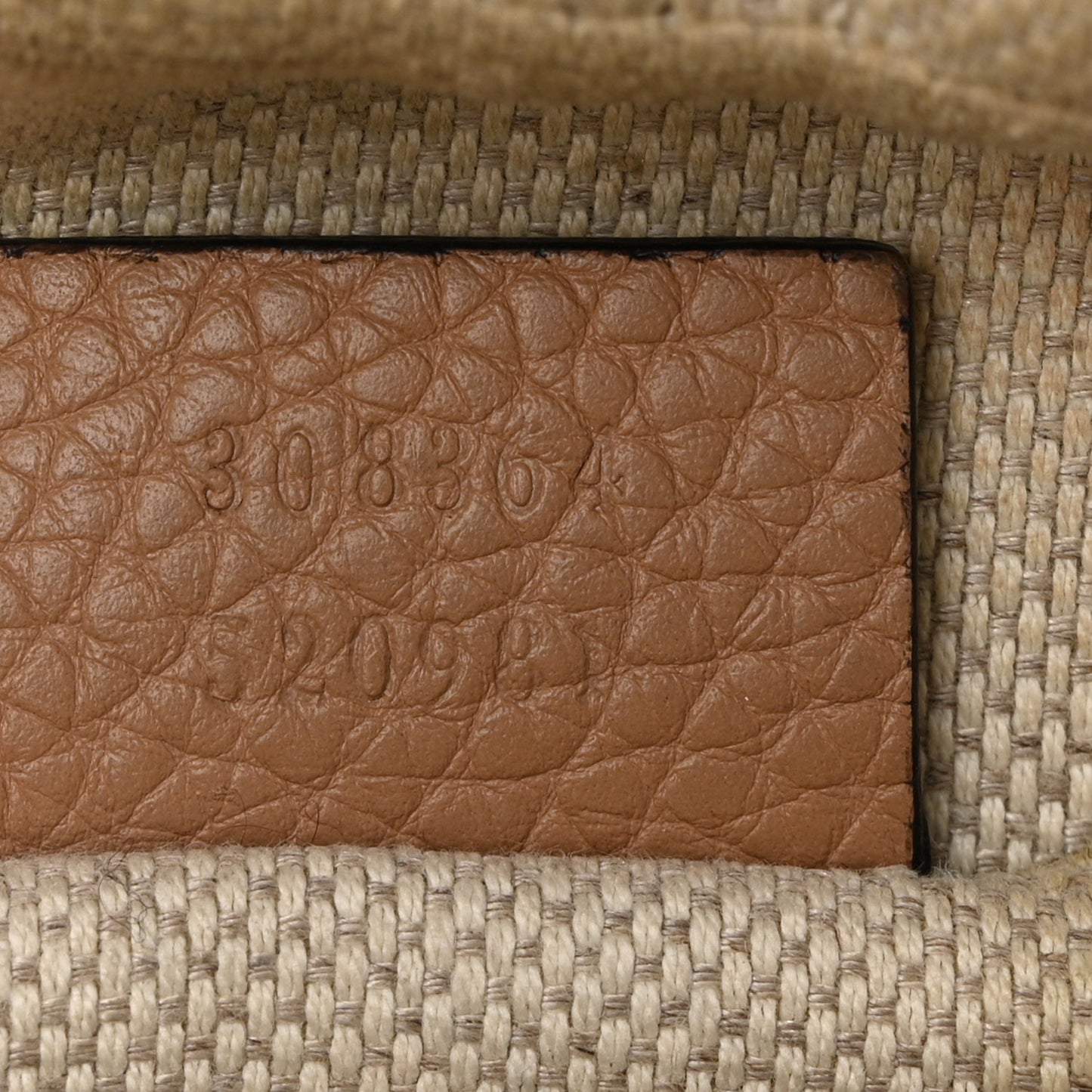 Pebbled Calfskin Small Soho Disco Bag Camelia