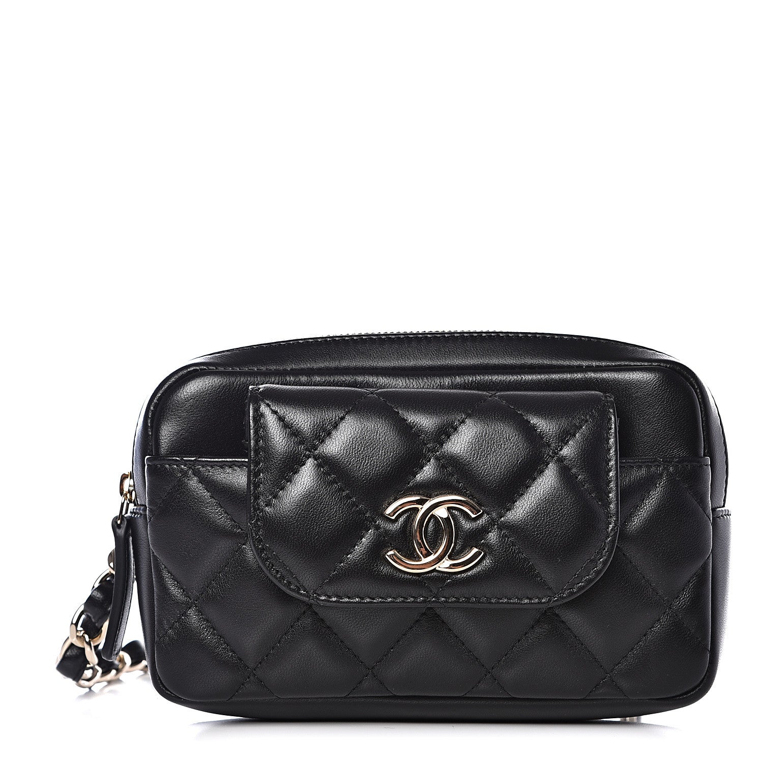 Chanel Lambskin Quilted Waist Bag Black 1 of 11