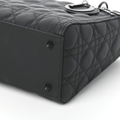 Christian Dior Ultra Matte Calfskin Cannage Medium Lady Dior Black 9 of 9