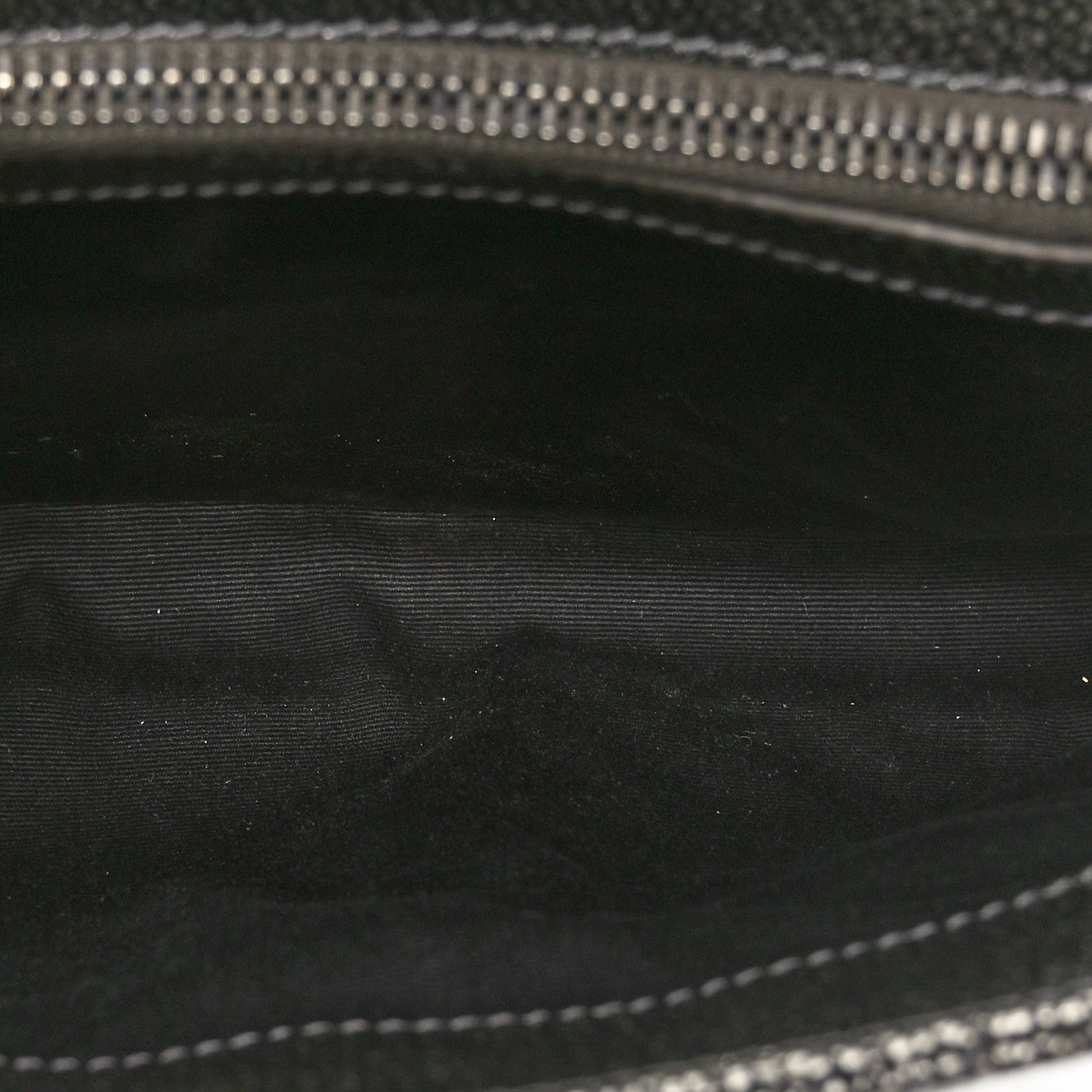 Saint Laurent Metallic Grain De Poudre Matelasse Chevron Monogram Medium College Bag Gunmetal 4 of 9