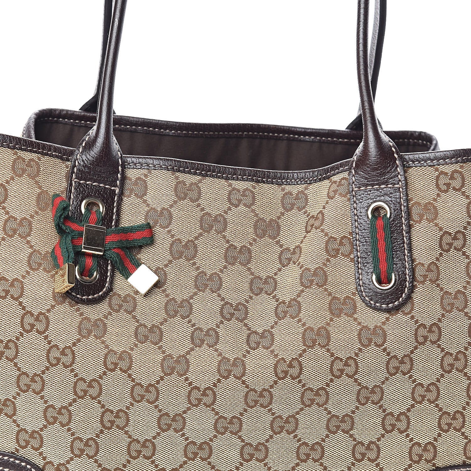 Gucci Monogram Medium Princy Tote Dark Brown 7 of 9