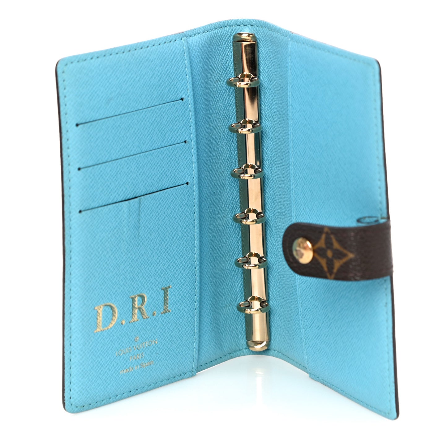 Monogram Groom Small Ring Agenda Cover Blue