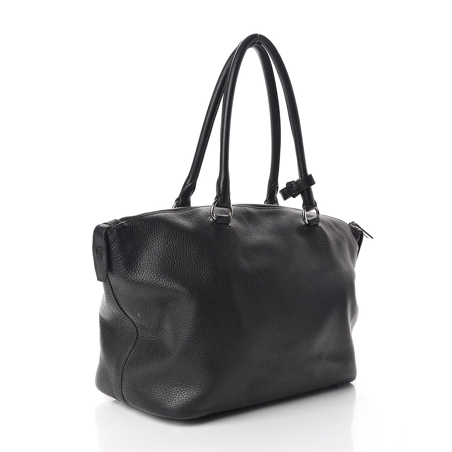 Prada Vitello Daino Tote Black 3 of 10