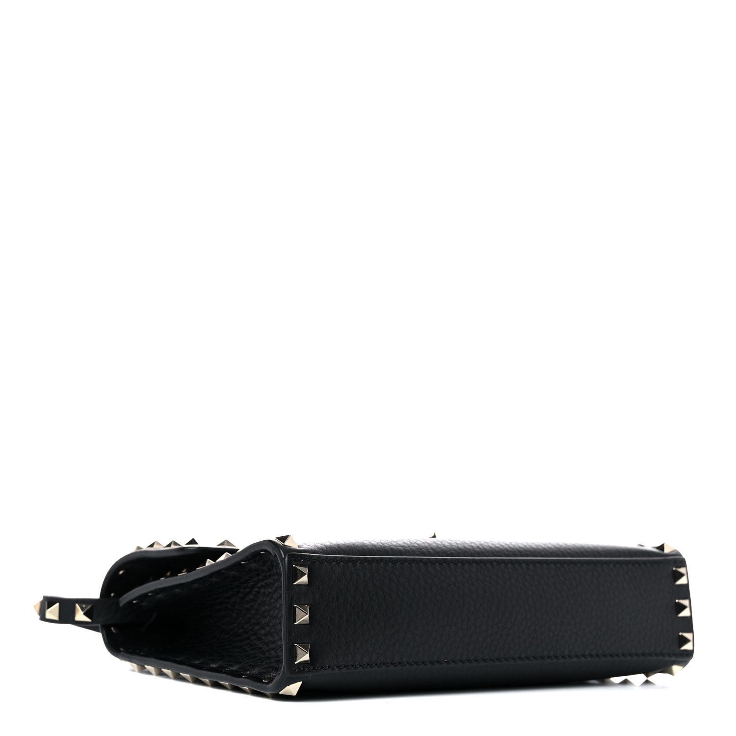Valentino Garavani Pebbled Calfskin Medium Rockstud Flip Lock Crossbody Bag Black 4 of 8