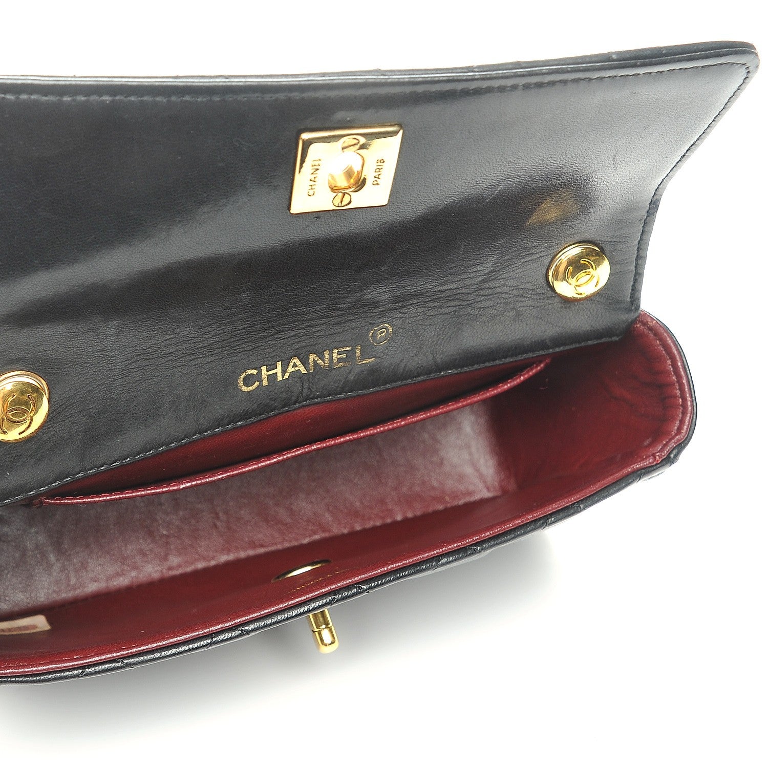Chanel Lambskin Quilted Mini Rectangular Flap Black 5 of 8