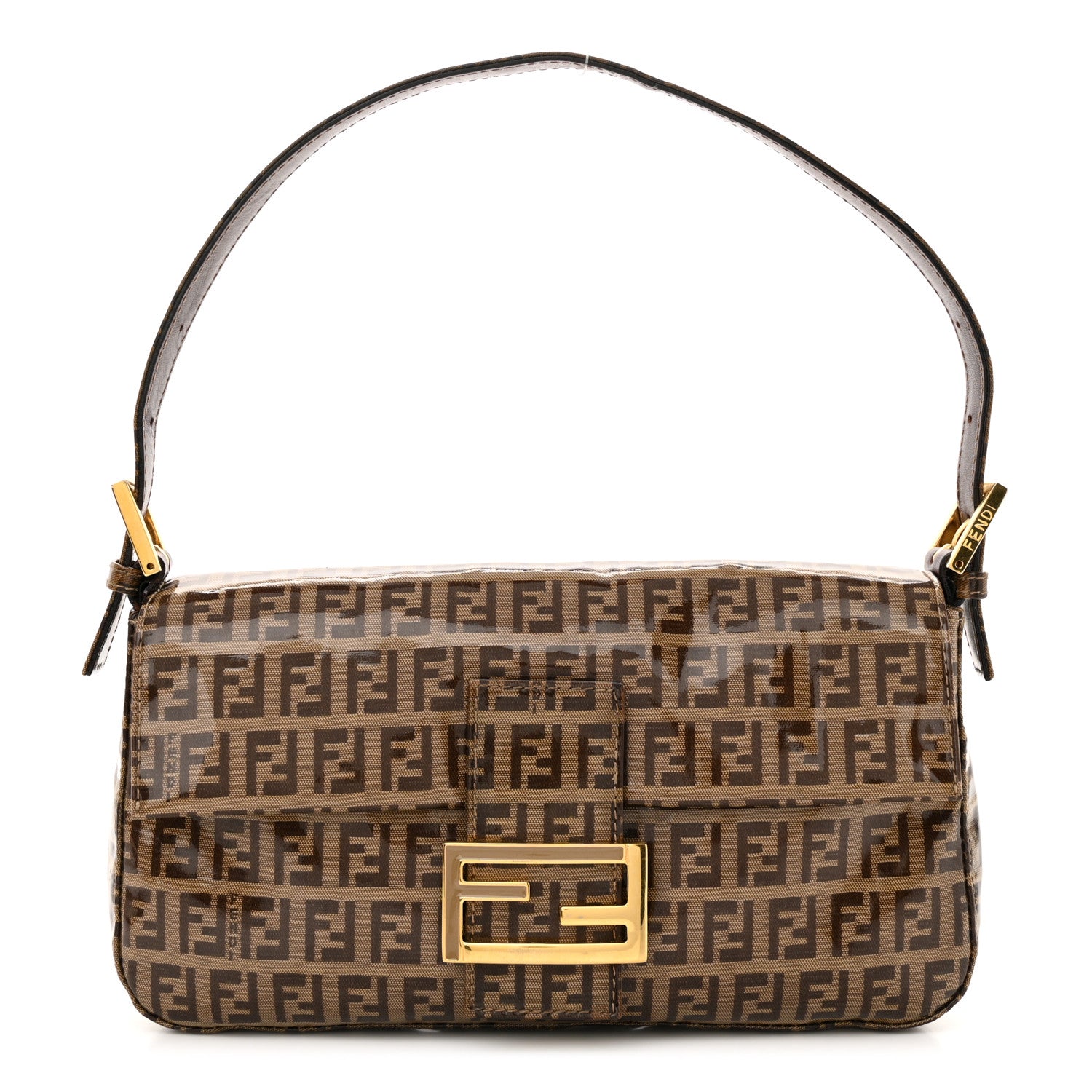 Fendi Vinyl Zucchino Baguette Tobacco 1 of 14