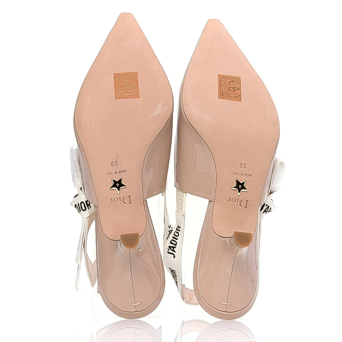 Patent Ribbon J'Adior Slingback 65mm Pumps 39 Nude