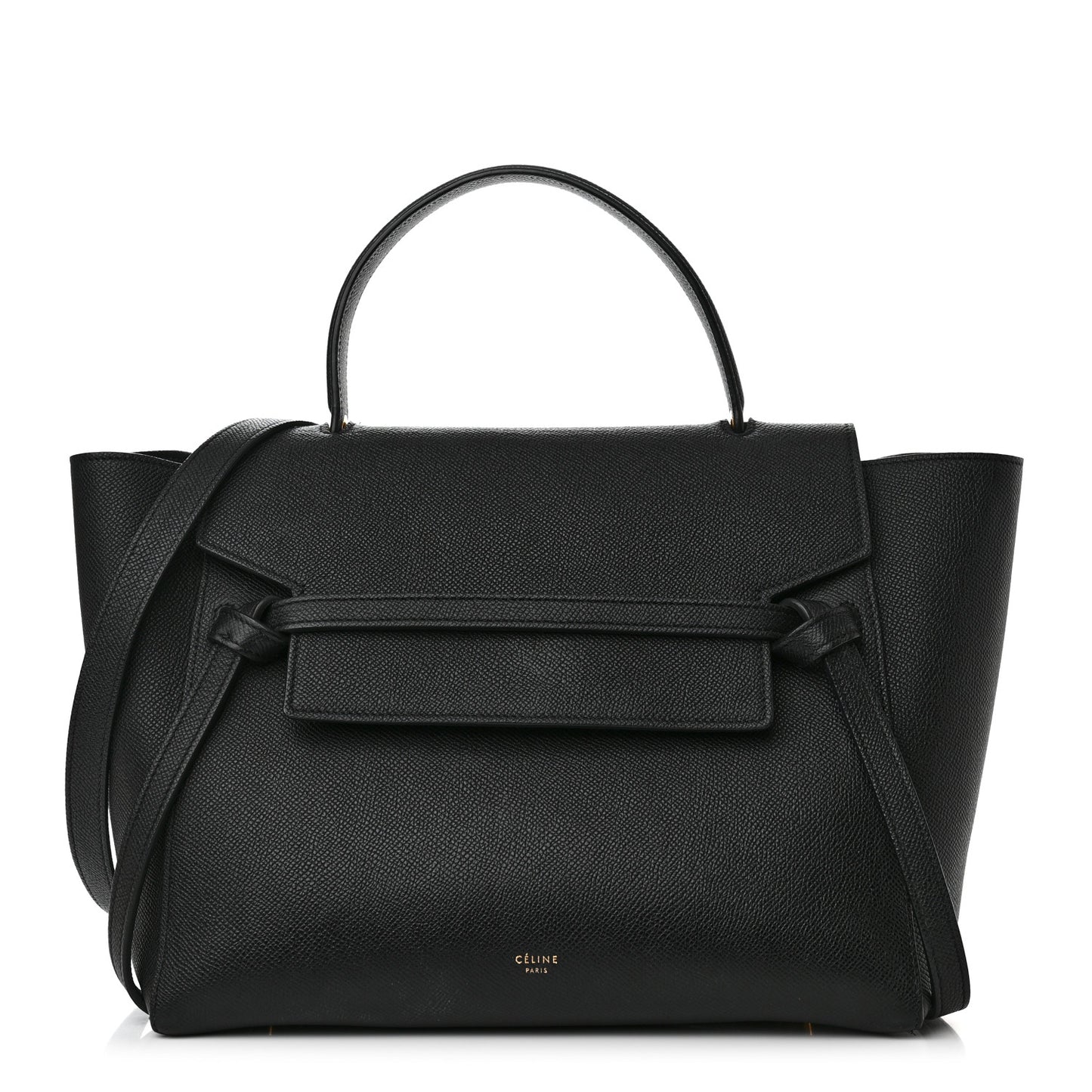Grained Calfskin Mini Belt Bag Black