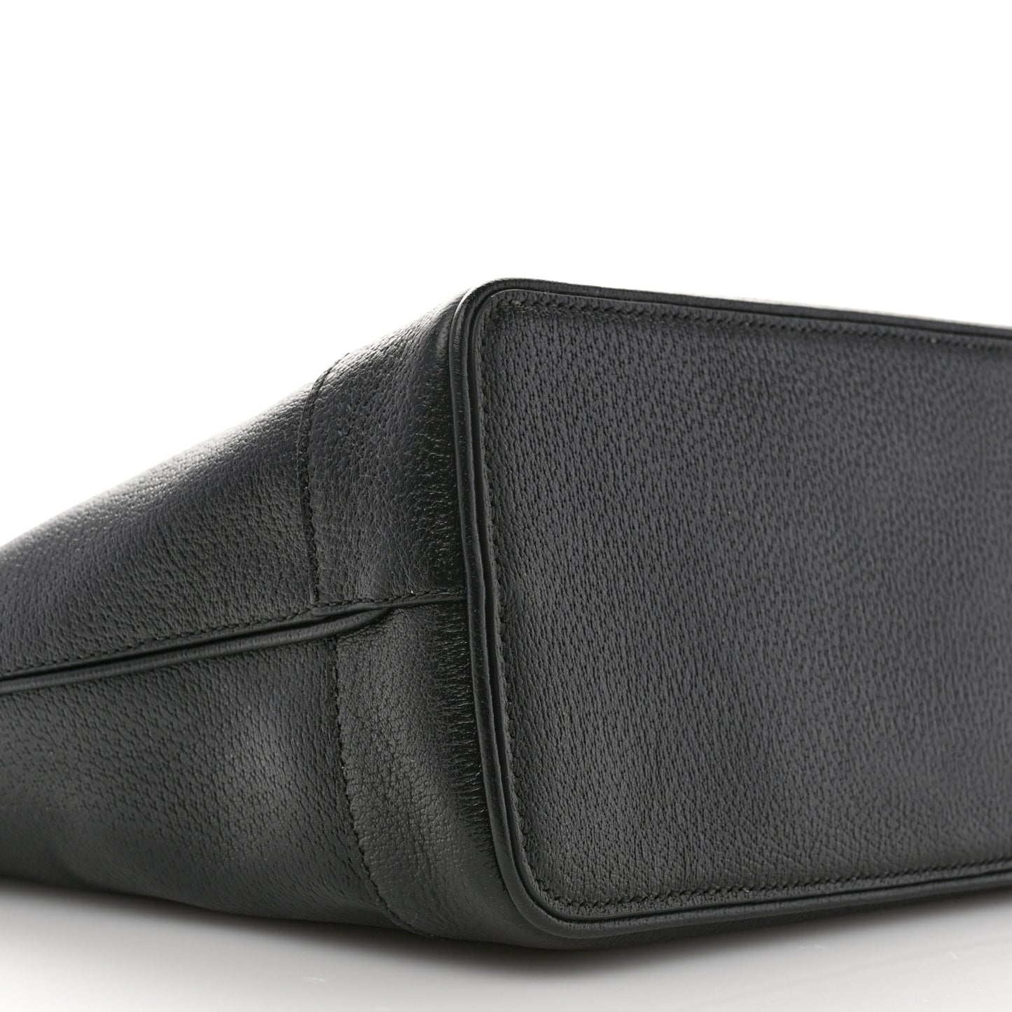 Textured Dollar Calfskin Medium Ophidia Shoulder Tote Bag Black