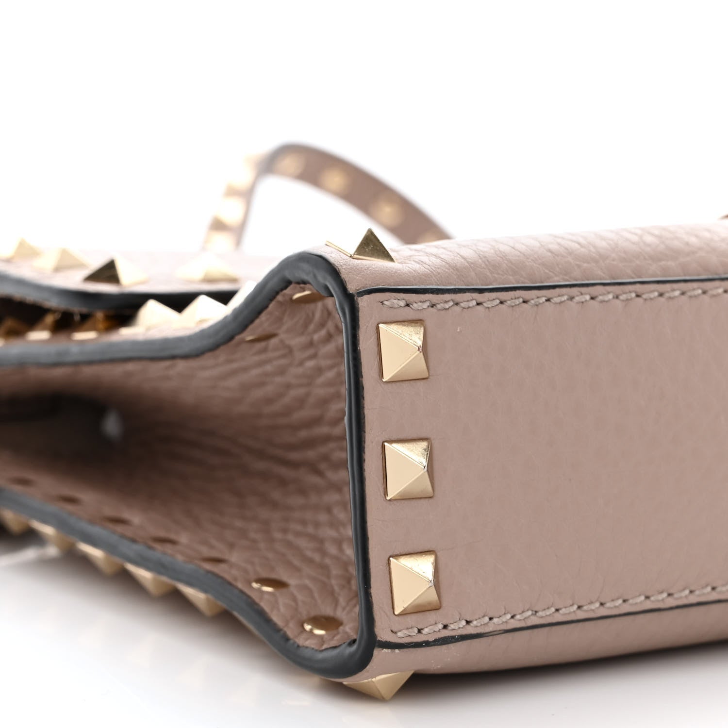 Valentino Garavani Pebbled Calfskin Medium Rockstud Flip Lock Crossbody Bag Poudre 8 of 10