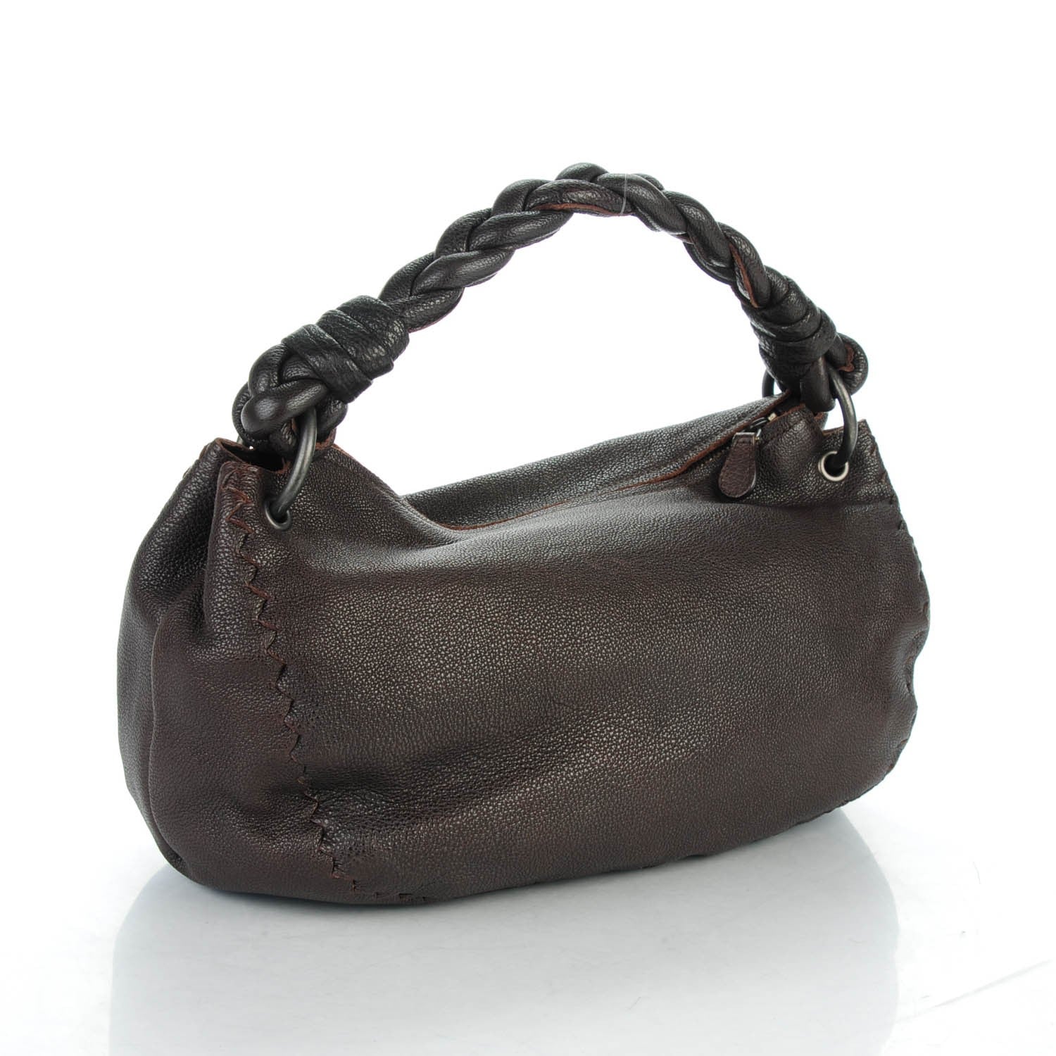 Bottega Veneta Cervo Braided Zip Hobo Moro 3 of 7