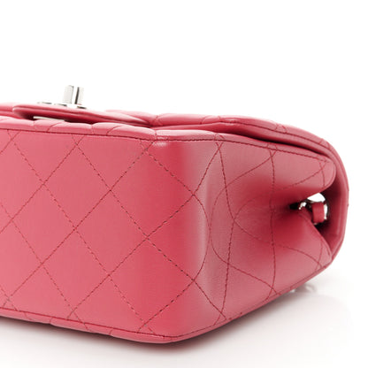 Chanel Lambskin Quilted Mini Square Flap Dark Pink 11 of 11