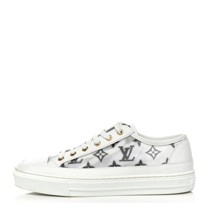 Louis Vuitton Technical Fabric Calfskin Monogram Stellar Sneakers 38 Black 1 of 10