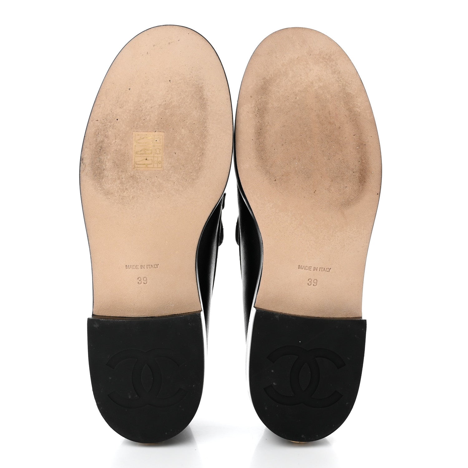 Chanel Lambskin Pearl Crystal Quilted CC Logo Jewelry Loafers 39 Black 5 of 9
