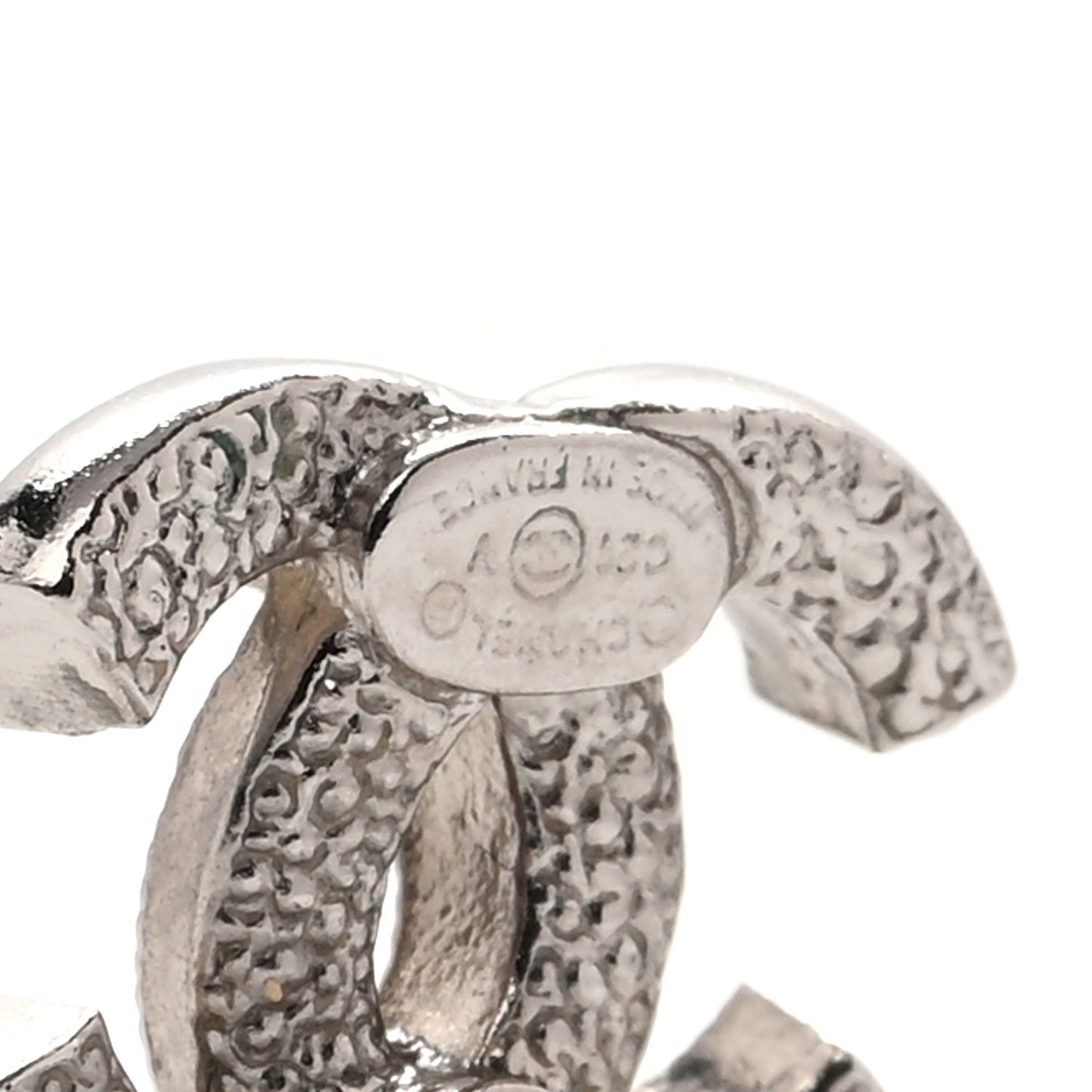 Crystal CC Earrings Silver