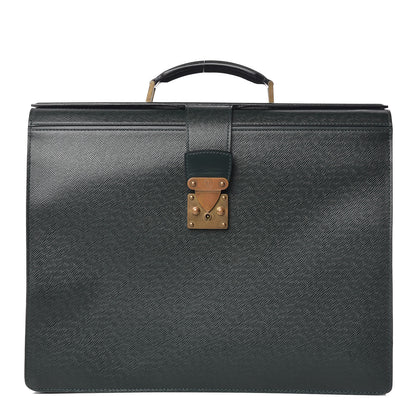 Louis Vuitton Taiga Briefcase Pilot Case Oural Epicea 1 of 12