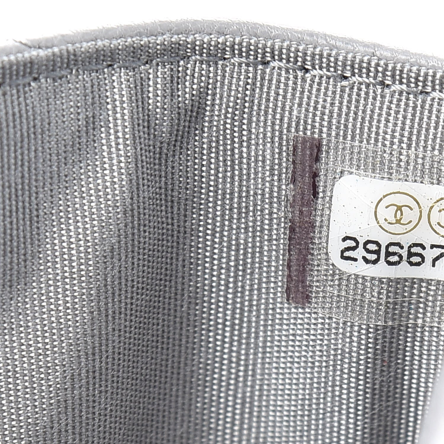 Chanel Shiny Goatskin Quilted 19 Card Holder Grey 8 of 9
