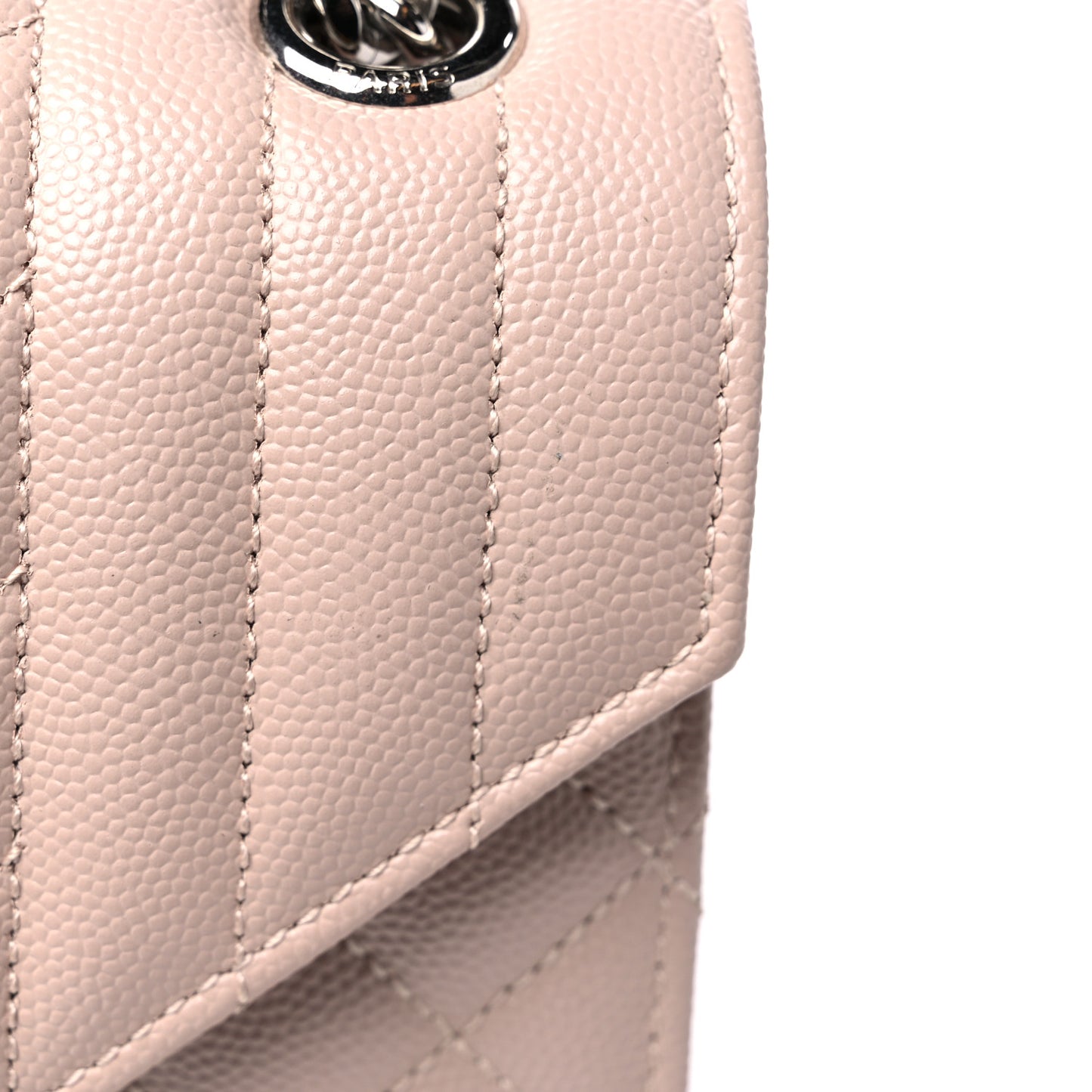 Grain De Poudre Textured Mixed Matelasse Medium Triquilt Monogram Satchel Marble Pink