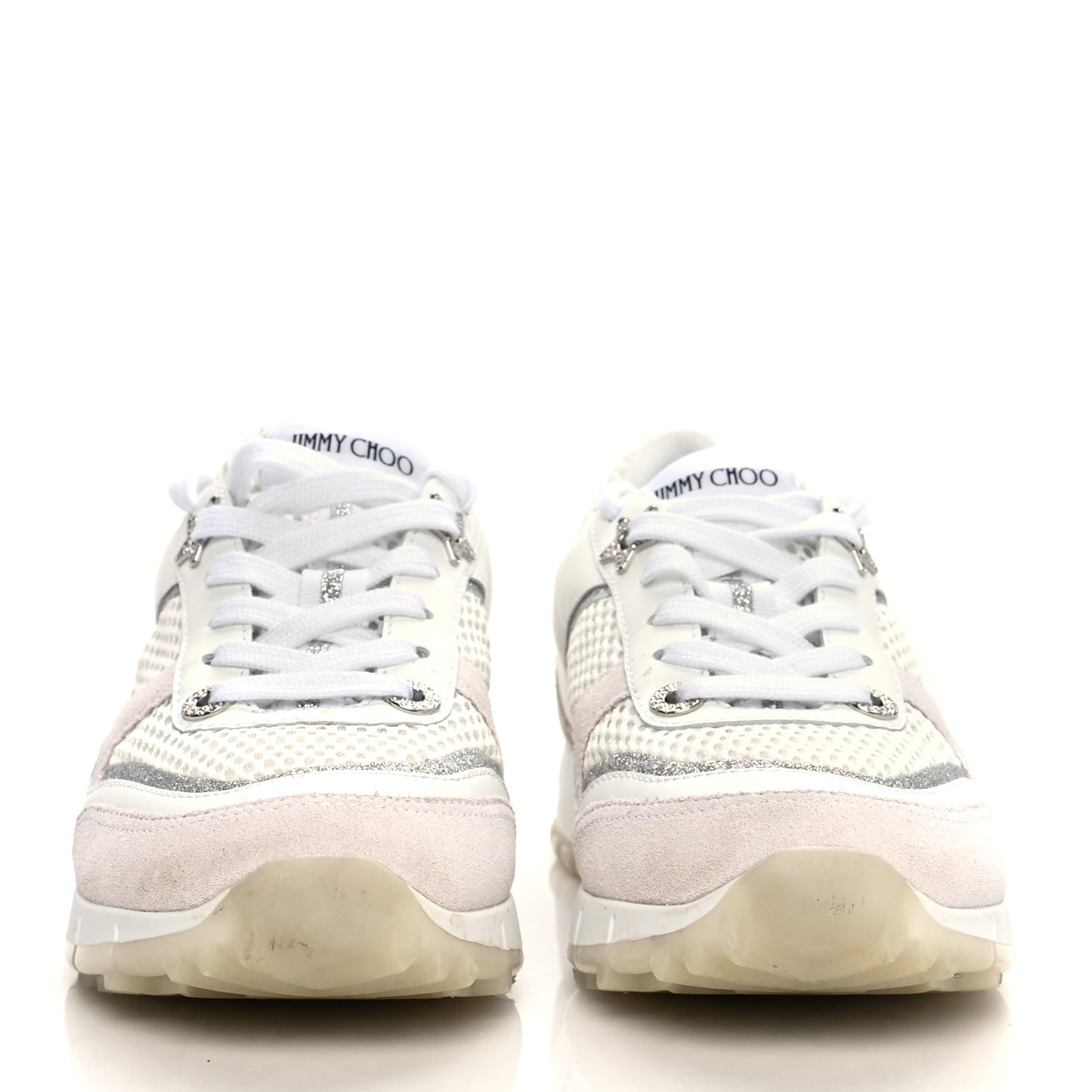 Mesh Suede Calfskin Java Sneakers 36.5 White