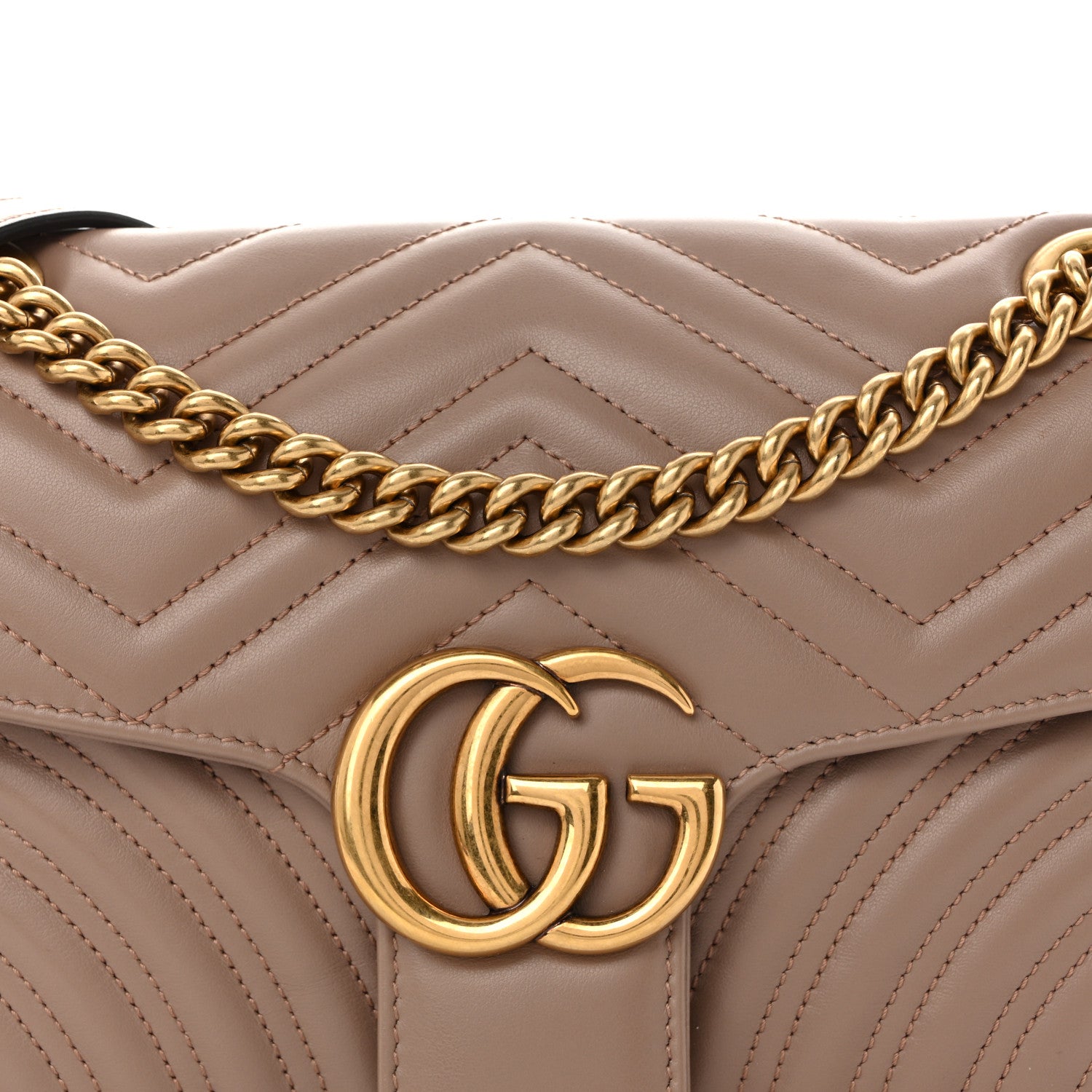 Gucci Calfskin Matelasse Small GG Marmont Shoulder Bag Porcelain Rose 8 of 10