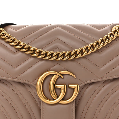 Gucci Calfskin Matelasse Small GG Marmont Shoulder Bag Porcelain Rose 8 of 10