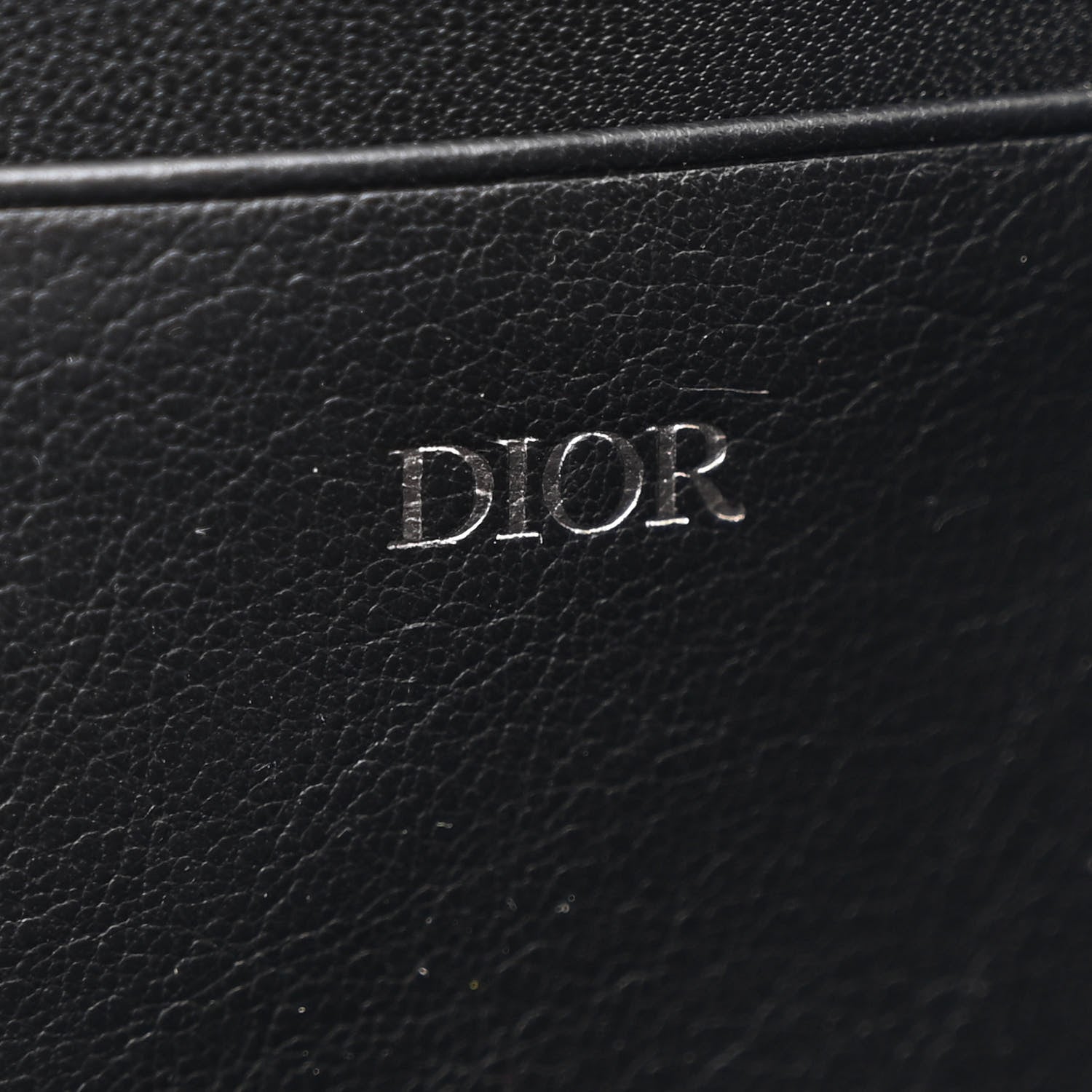 Christian Dior Grained Calfskin Double Zip Crossbody Black 1661296
