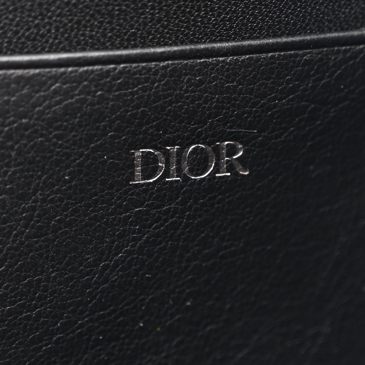 Grained Calfskin Double Zip Crossbody Black
