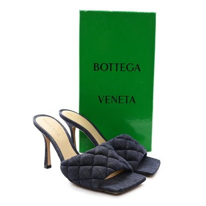 Bottega Veneta Denim Matelasse Padded Mule Sandals 39 Indigo 9 of 9