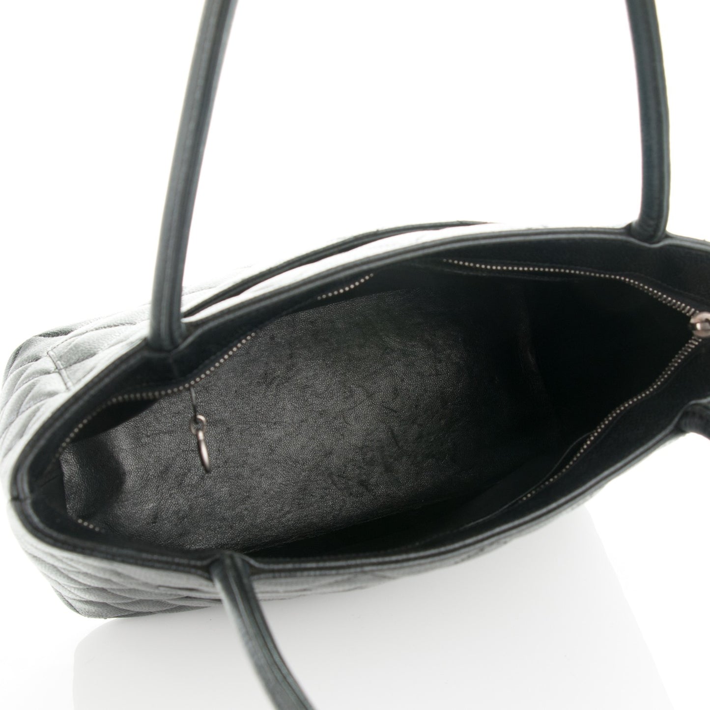 Caviar Quilted Medallion Tote Black