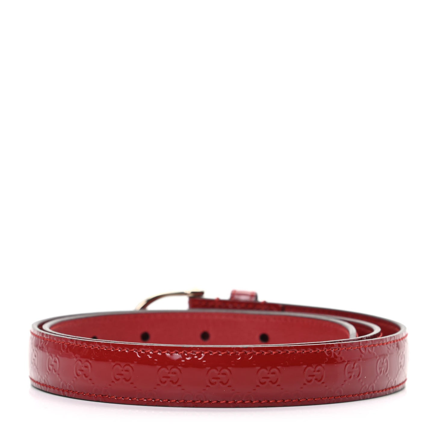 Patent Guccissima Belt 80 32 Red