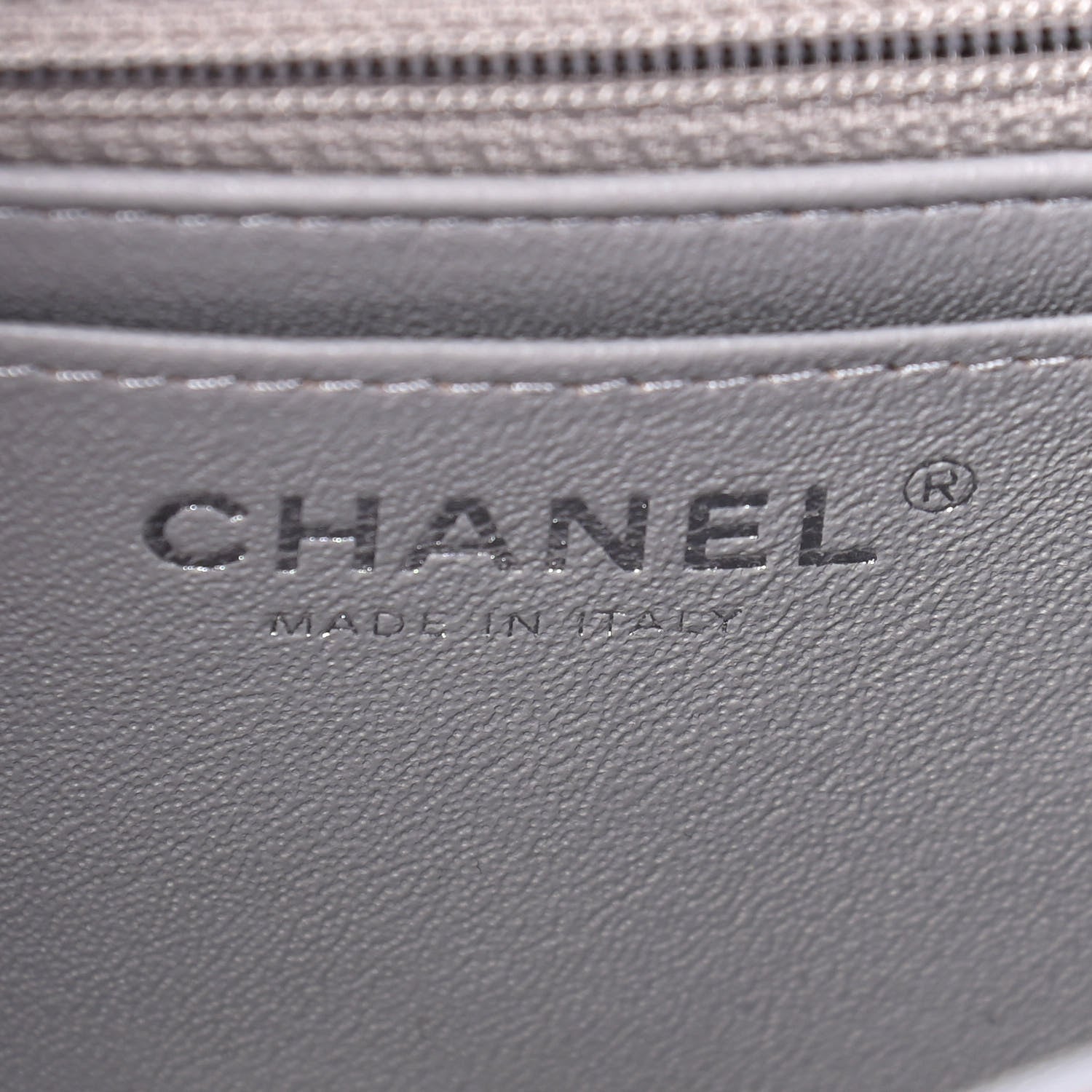Chanel Lambskin Quilted Mini Rectangular Flap Grey 6 of 9