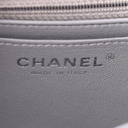 Chanel Lambskin Quilted Mini Rectangular Flap Grey 6 of 9