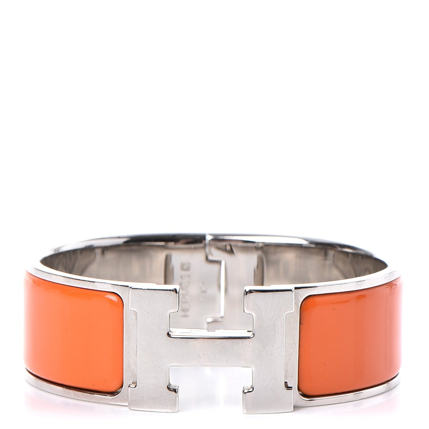 Enamel Wide Clic Clac H Bracelet PM Orange